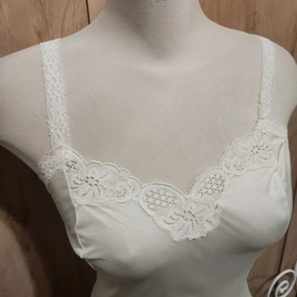 French Maid Vintage Ivory Lace Trim Camisole‎ Top Lingerie romantic whimsifairy